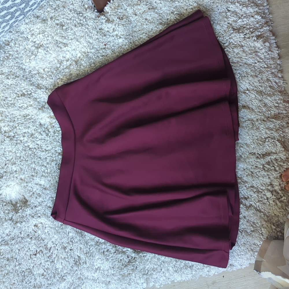 Brand Skater Skirt in Burgundy